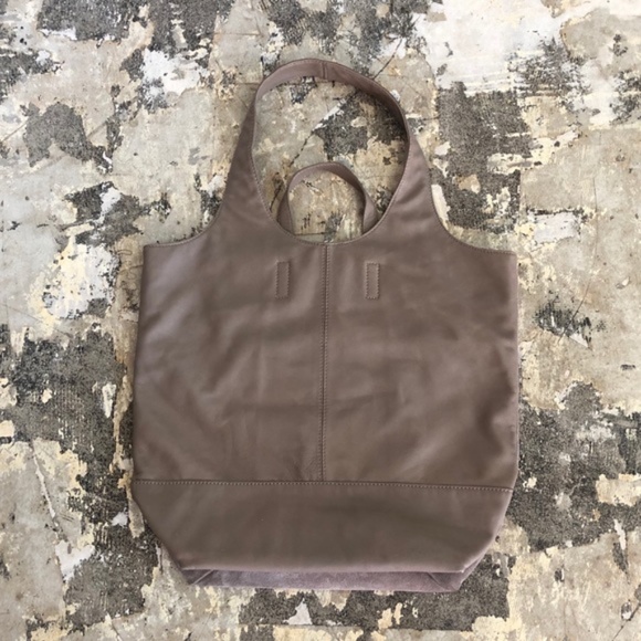 Alexander Wang Alpha Shopper Taupe Tan Brown Leather Suede HandBag Purse - Picture 6 of 8